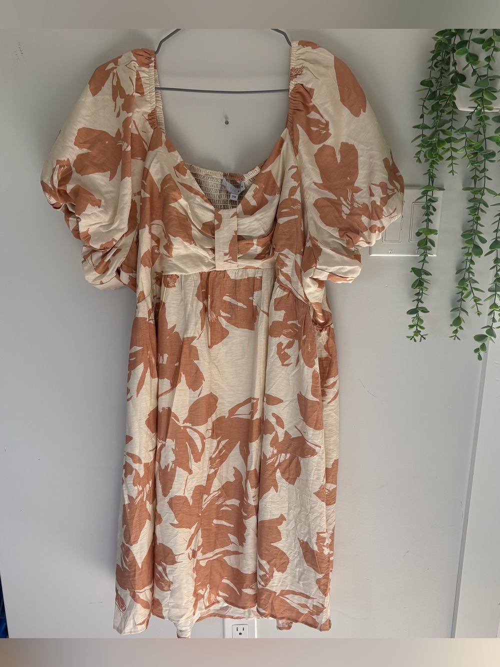 NWT Baltic Born Alona Short Dress in Natural Floral | 2XL